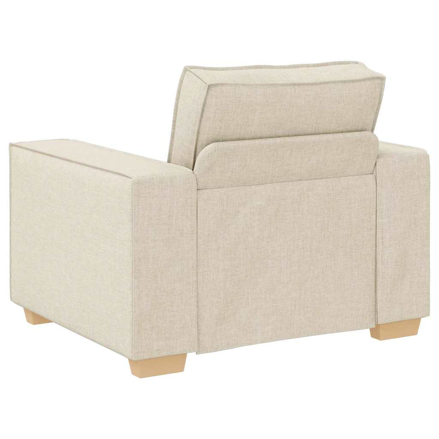 Bankstel 3 pcs Beige Linnen-mix stof