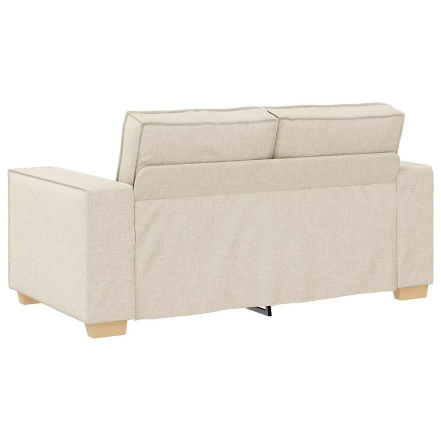 Bankstel 3 pcs Beige Linnen-mix stof