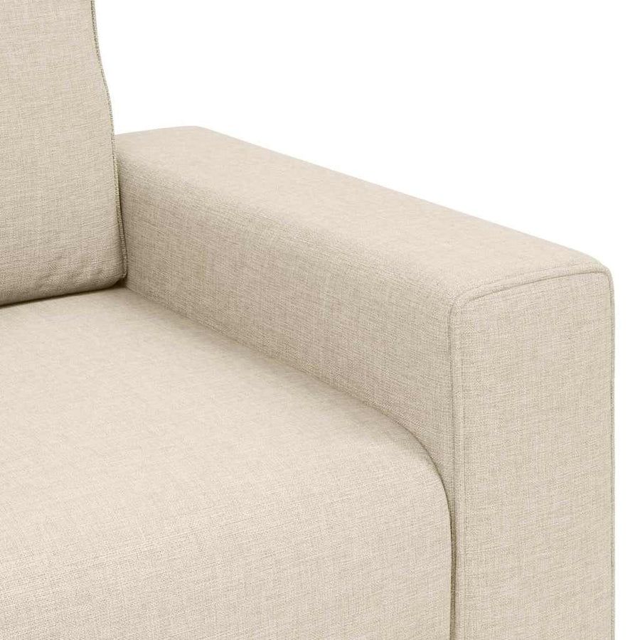 Bank 3 Pcs Beige Linnen-Mix Stof