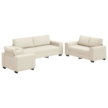 Bank 3 Pcs Beige Linnen-Mix Stof