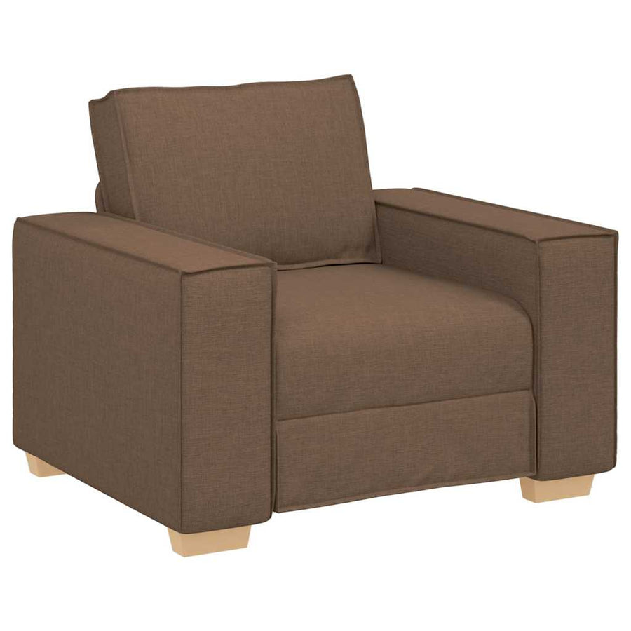 Bank 3 pcs Bruin 220 x 80 x 84 cm Linnen-mix stof