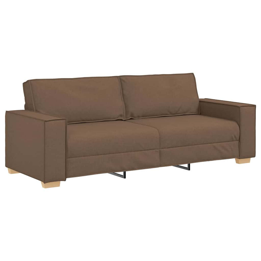 Bank 3 pcs Bruin 220 x 80 x 84 cm Linnen-mix stof