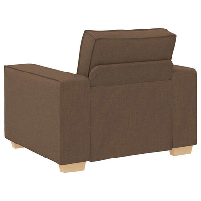 Bank 3 pcs Bruin 220 x 80 x 84 cm Linnen-mix stof
