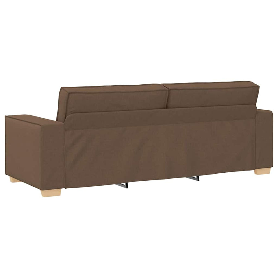 Bank 3 pcs Bruin 220 x 80 x 84 cm Linnen-mix stof
