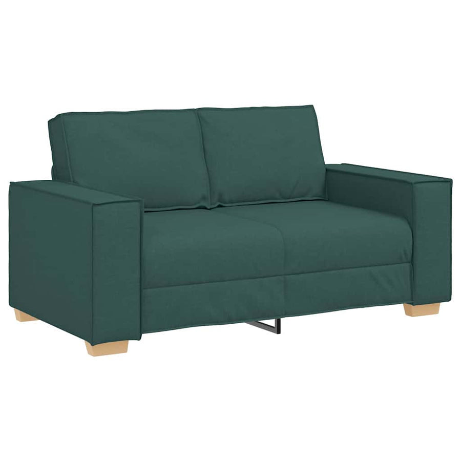 Bank 3 Pcs Donkergroen Linnen-Mix Stof