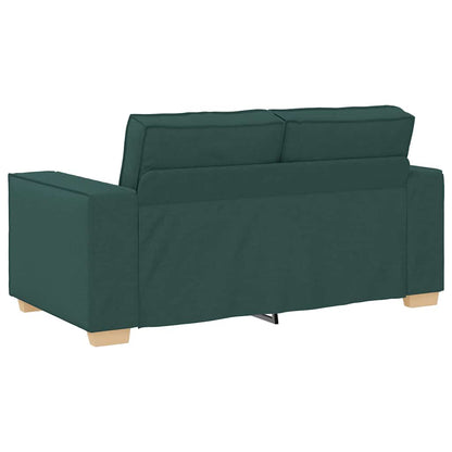 Bank 3 Pcs Donkergroen Linnen-Mix Stof
