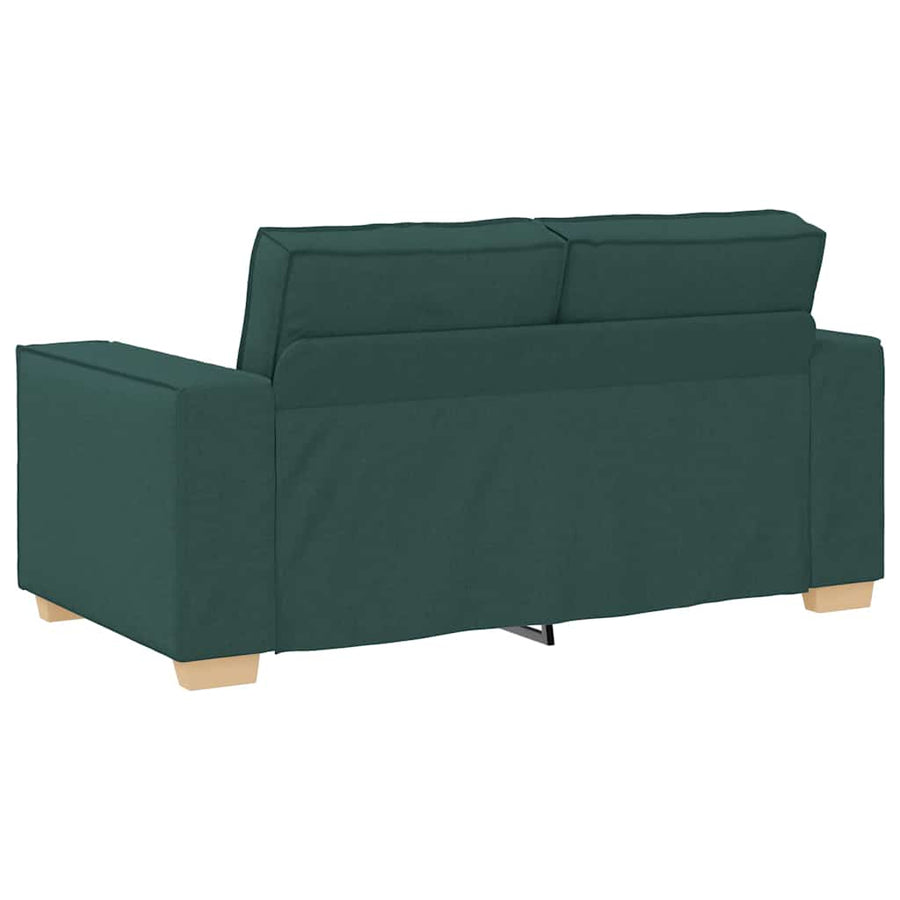 Bank 3 Pcs Donkergroen Linnen-Mix Stof