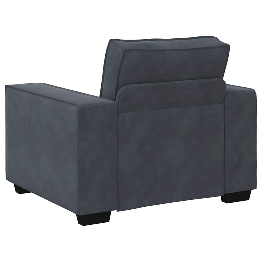 3-Delige Loungeset Met Kussens Fluweel Donkergrijs