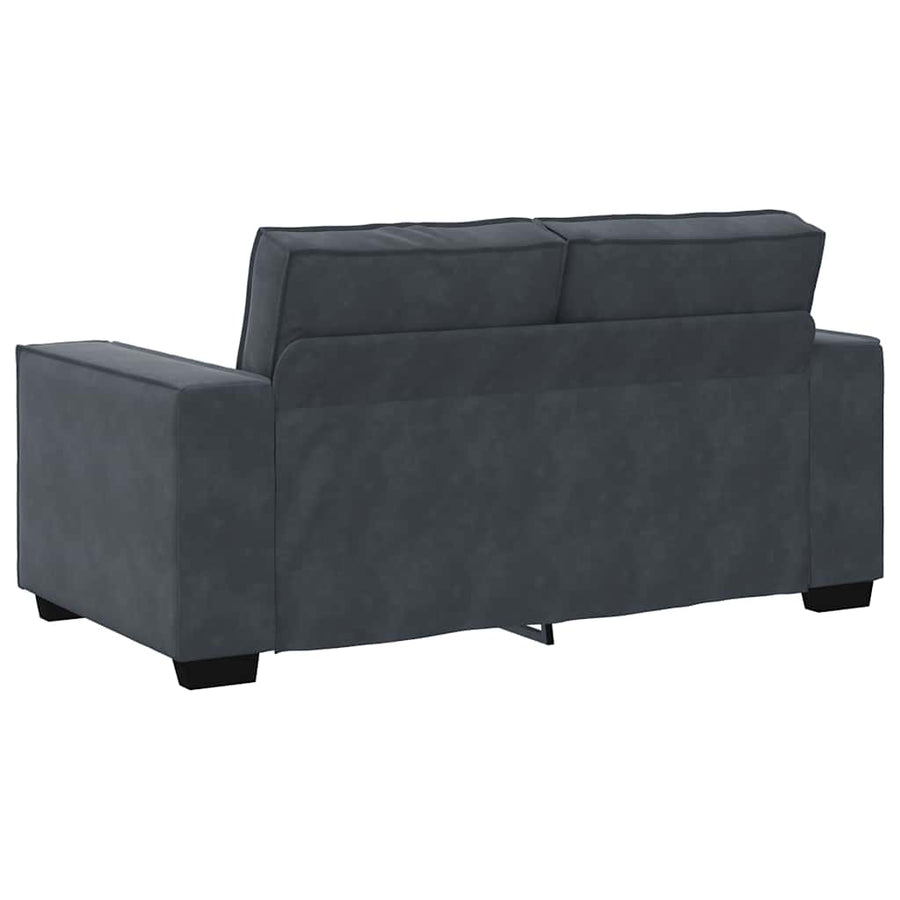 3-Delige Loungeset Met Kussens Fluweel Donkergrijs