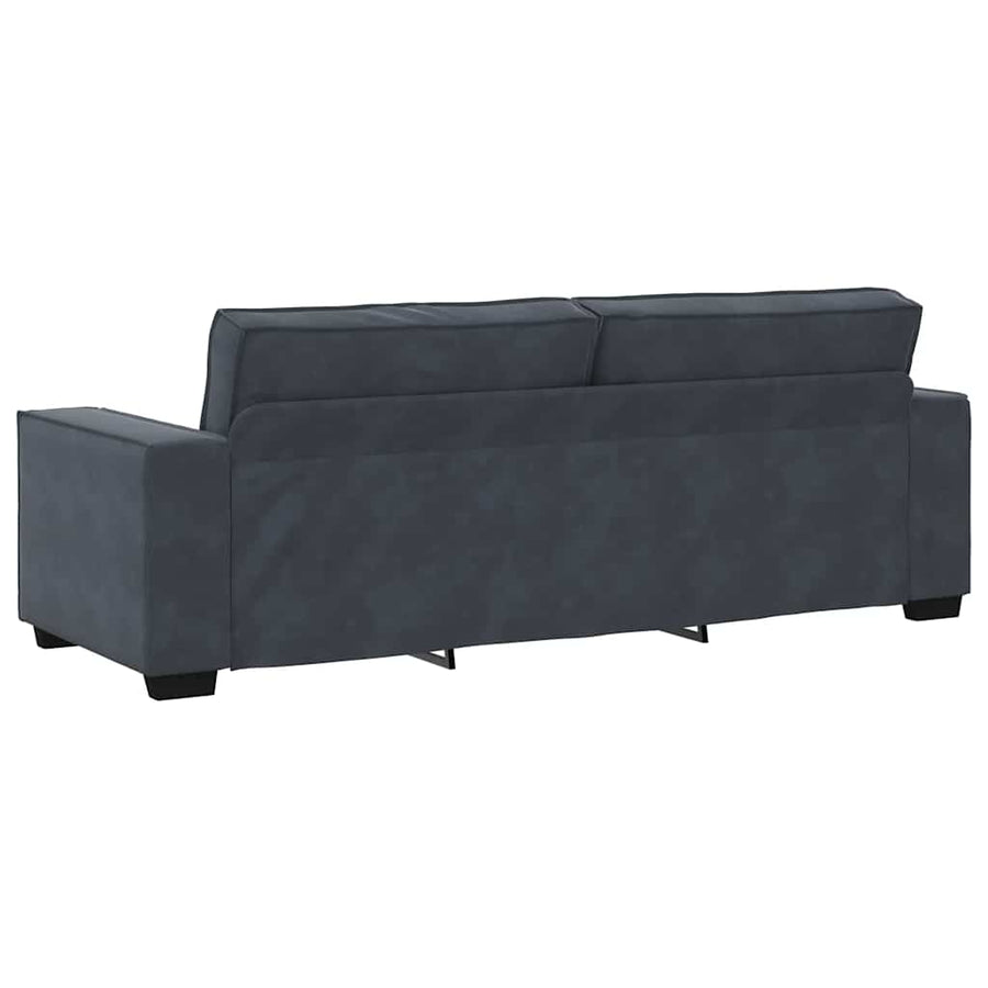 3-Delige Loungeset Met Kussens Fluweel Donkergrijs