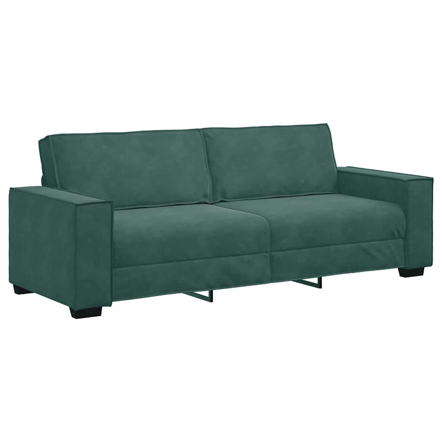 3-Delige Loungeset Met Kussens Fluweel Donkergroen