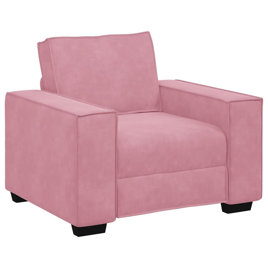 3-Delige Loungeset Met Kussens Fluweel Roze