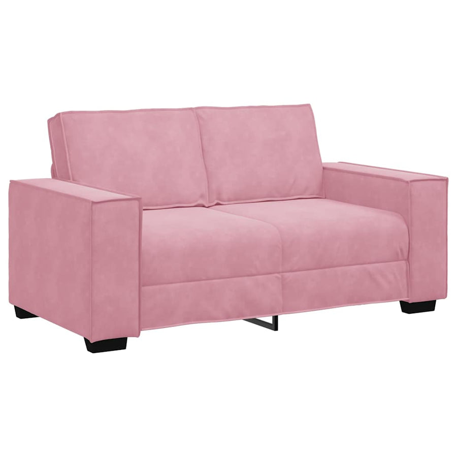 3-Delige Loungeset Met Kussens Fluweel Roze