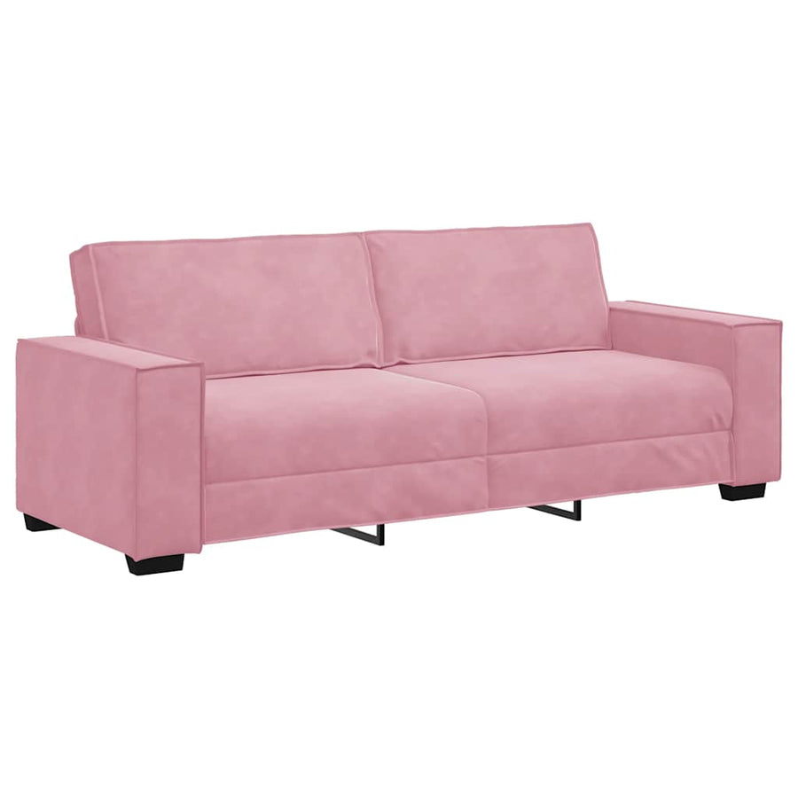 3-Delige Loungeset Met Kussens Fluweel Roze