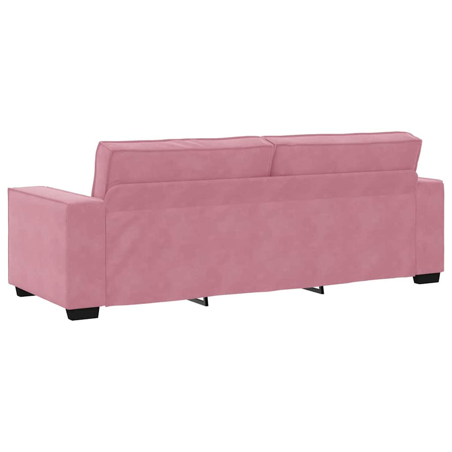 3-Delige Loungeset Met Kussens Fluweel Roze