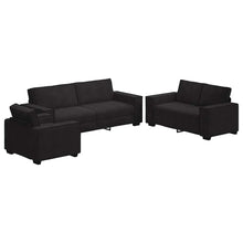 3-Delige Loungeset Met Kussens Fluweel Zwart