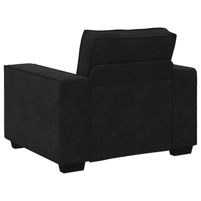 3-Delige Loungeset Met Kussens Fluweel Zwart
