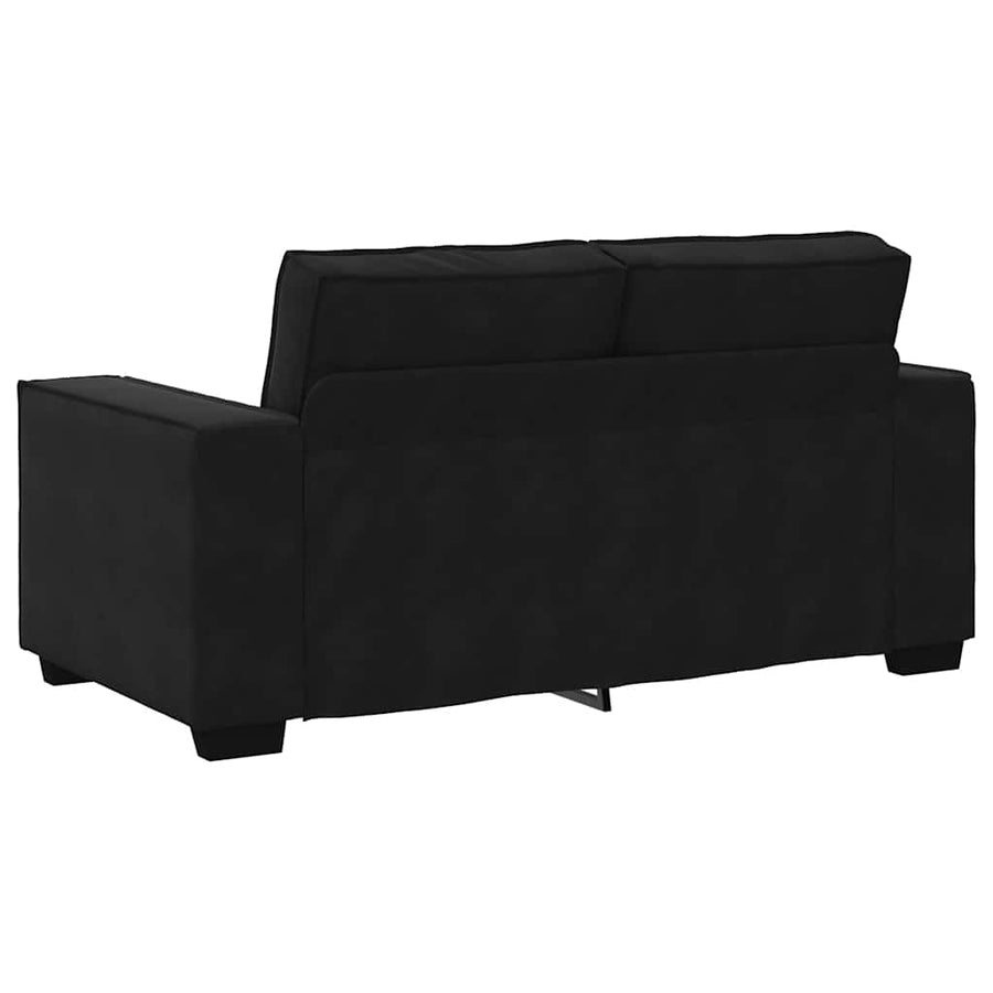 3-Delige Loungeset Met Kussens Fluweel Zwart