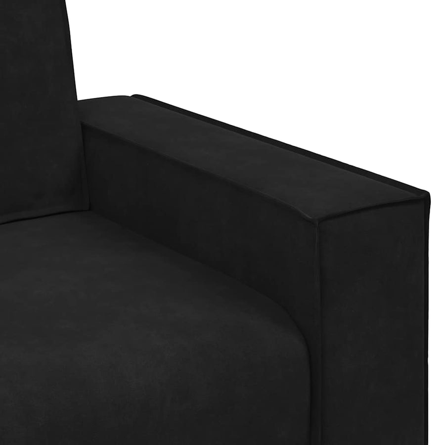 3-Delige Loungeset Met Kussens Fluweel Zwart