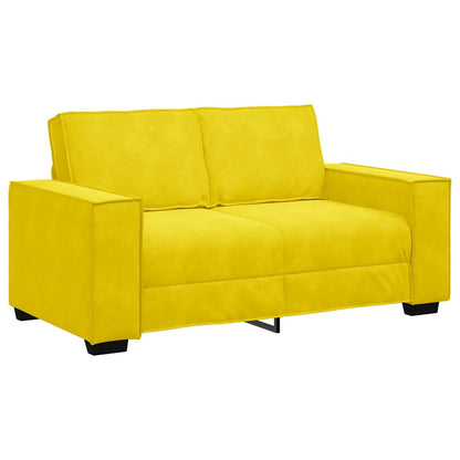 3-Delige Loungeset Met Kussens Fluweel Geel