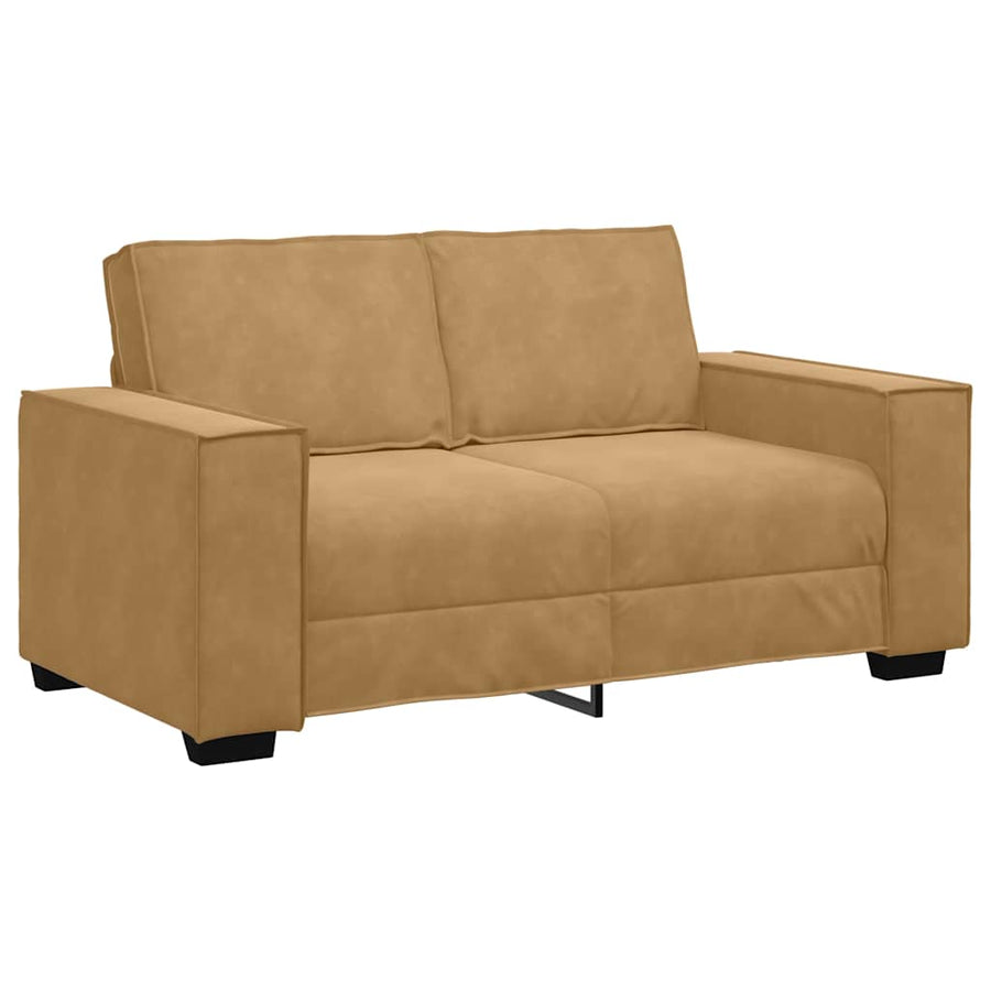 3-Delige Loungeset Met Kussens Fluweel Bruin