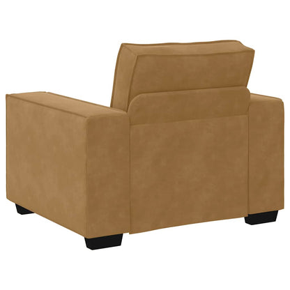 3-Delige Loungeset Met Kussens Fluweel Bruin