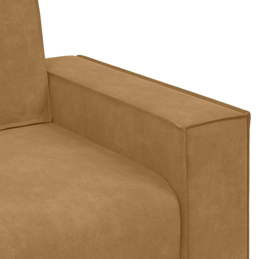 3-Delige Loungeset Met Kussens Fluweel Bruin