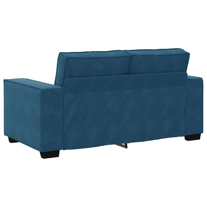3-Delige Loungeset Met Kussens Fluweel Blauw