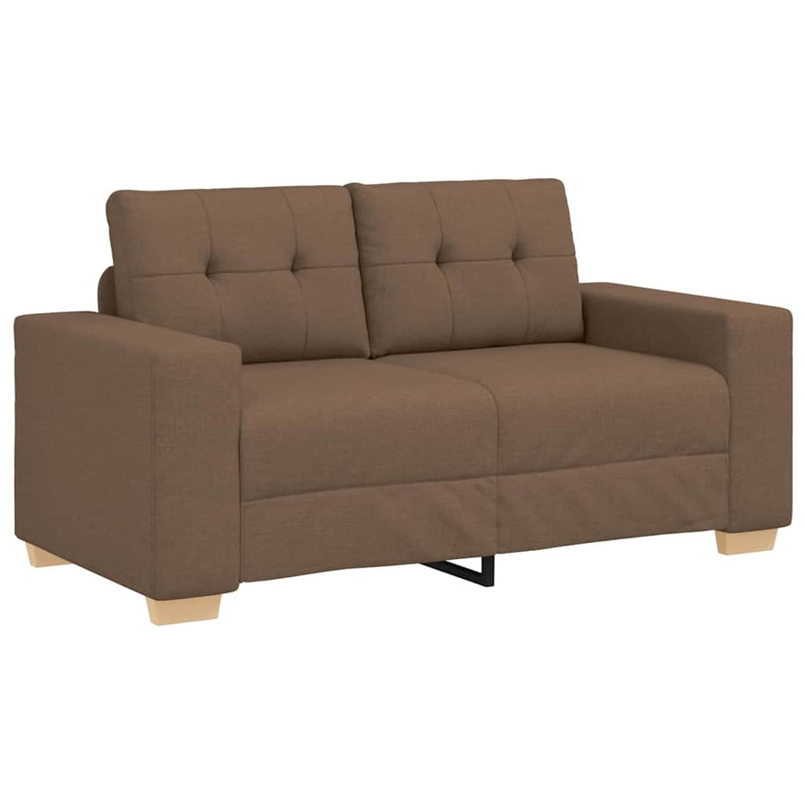 Bank 3 Pcs Linnen-Mix Stof Bruin