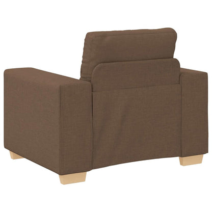 Bank 3 Pcs Linnen-Mix Stof Bruin