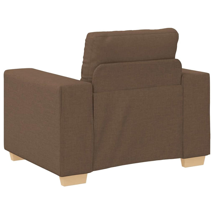 Bank 3 Pcs Linnen-Mix Stof Bruin