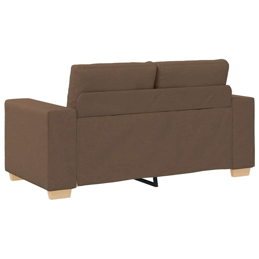 Bank 3 Pcs Linnen-Mix Stof Bruin