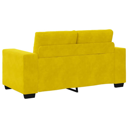 Bankstel 3 pcs Geel 221 x 80 x 80 cm Fluweel