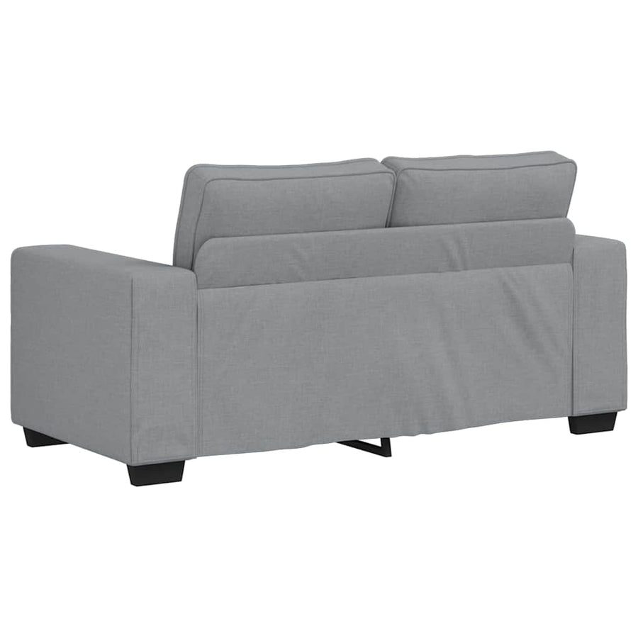 3-Delige Loungeset Met Kussens Stof Lichtgrijs
