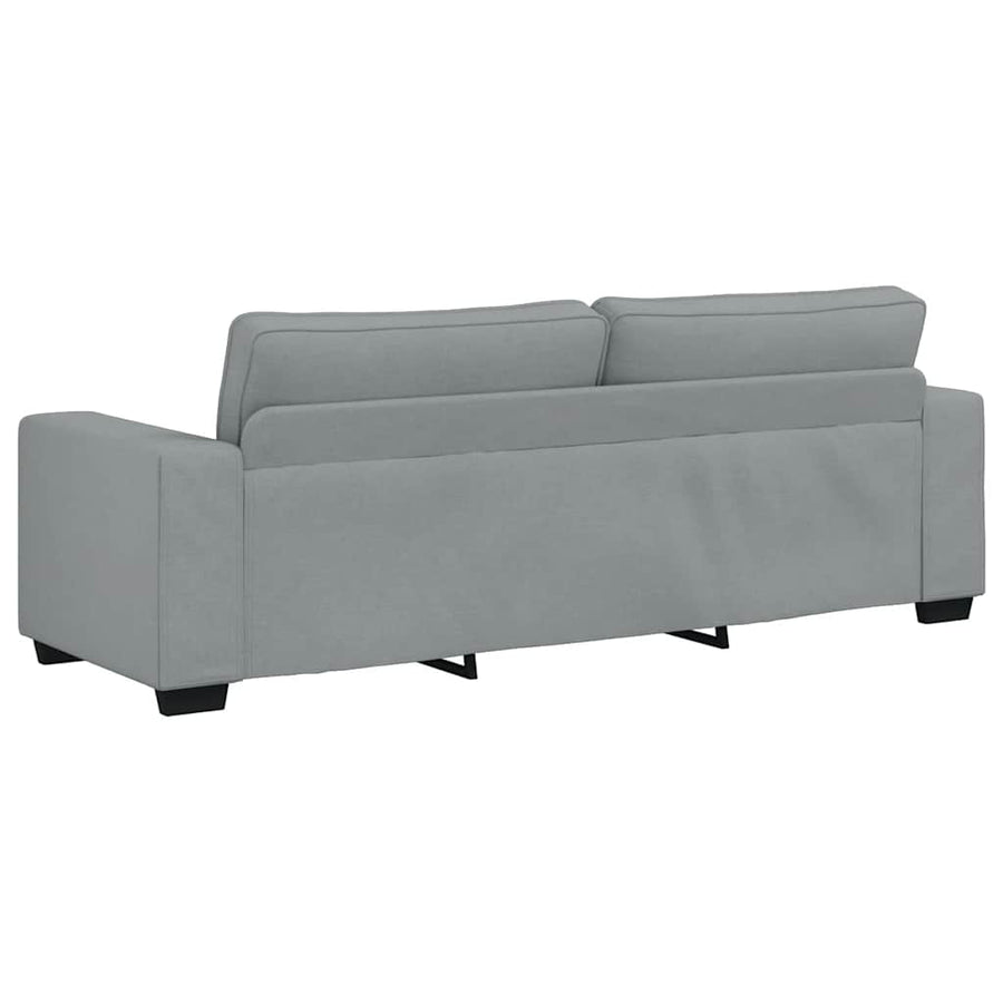 3-Delige Loungeset Met Kussens Stof Lichtgrijs