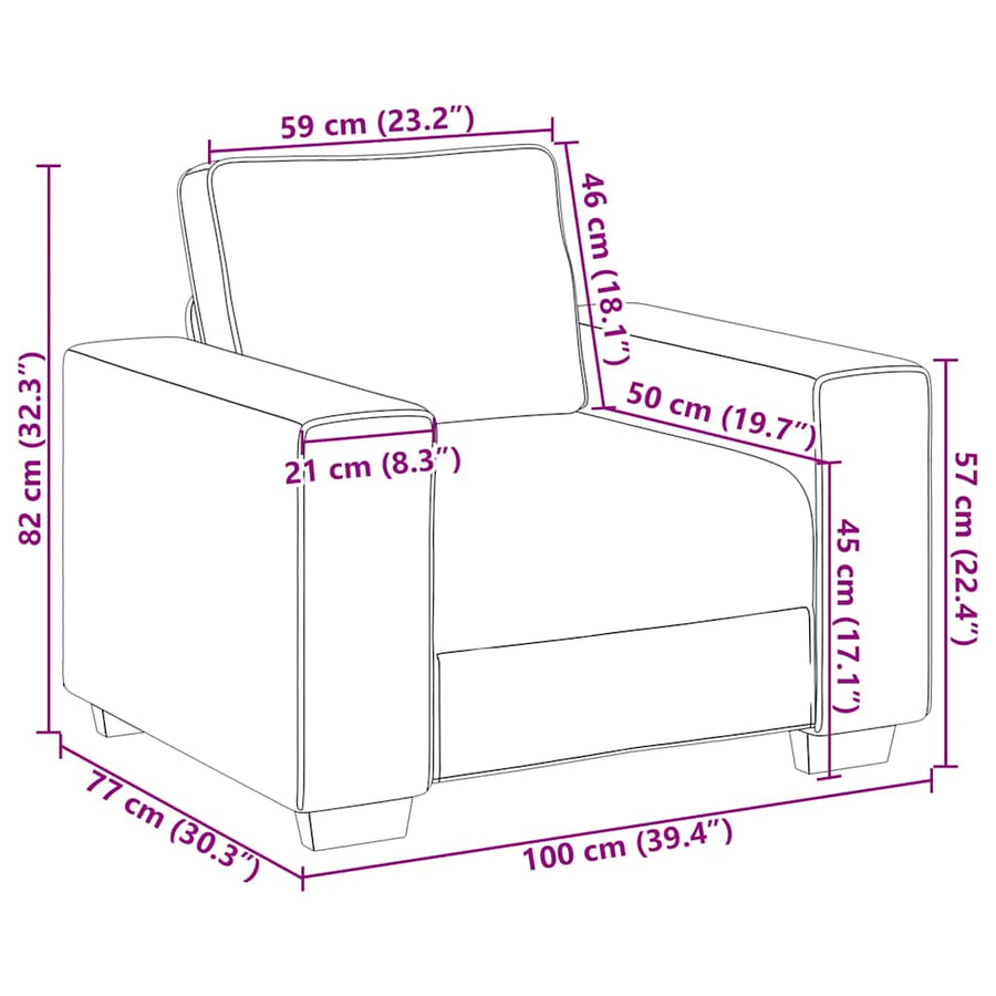 3-Delige Loungeset Met Kussens Stof Zwart