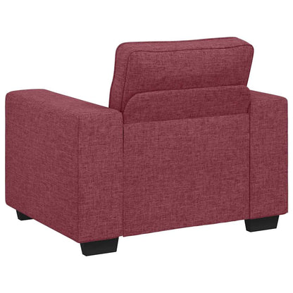 3-delige Loungeset met kussens stof wijnrood