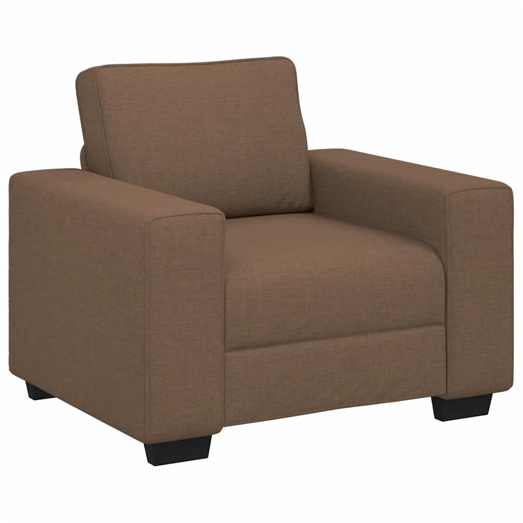 3-delige Loungeset met kussens stof bruin