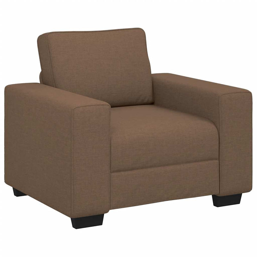 3-delige Loungeset met kussens stof bruin