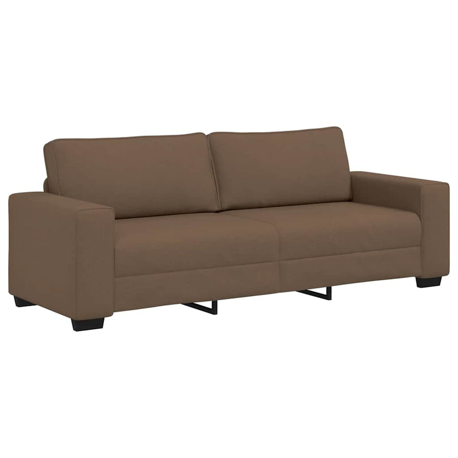 3-delige Loungeset met kussens stof bruin