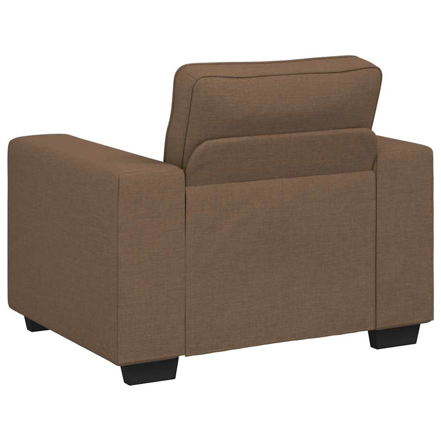 3-delige Loungeset met kussens stof bruin