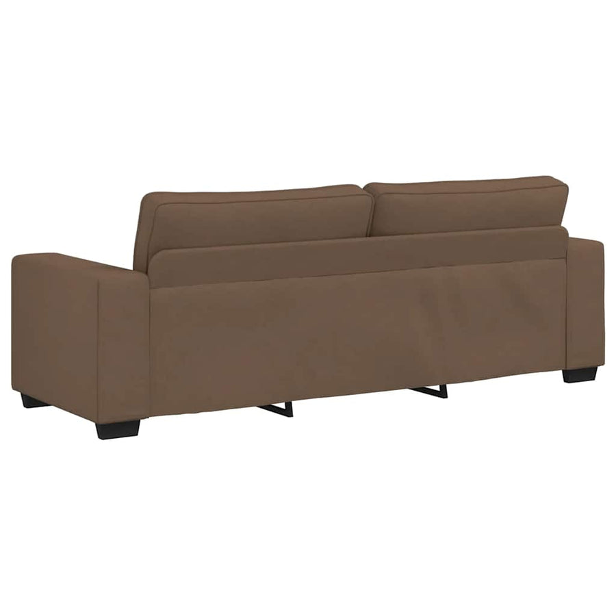 3-delige Loungeset met kussens stof bruin