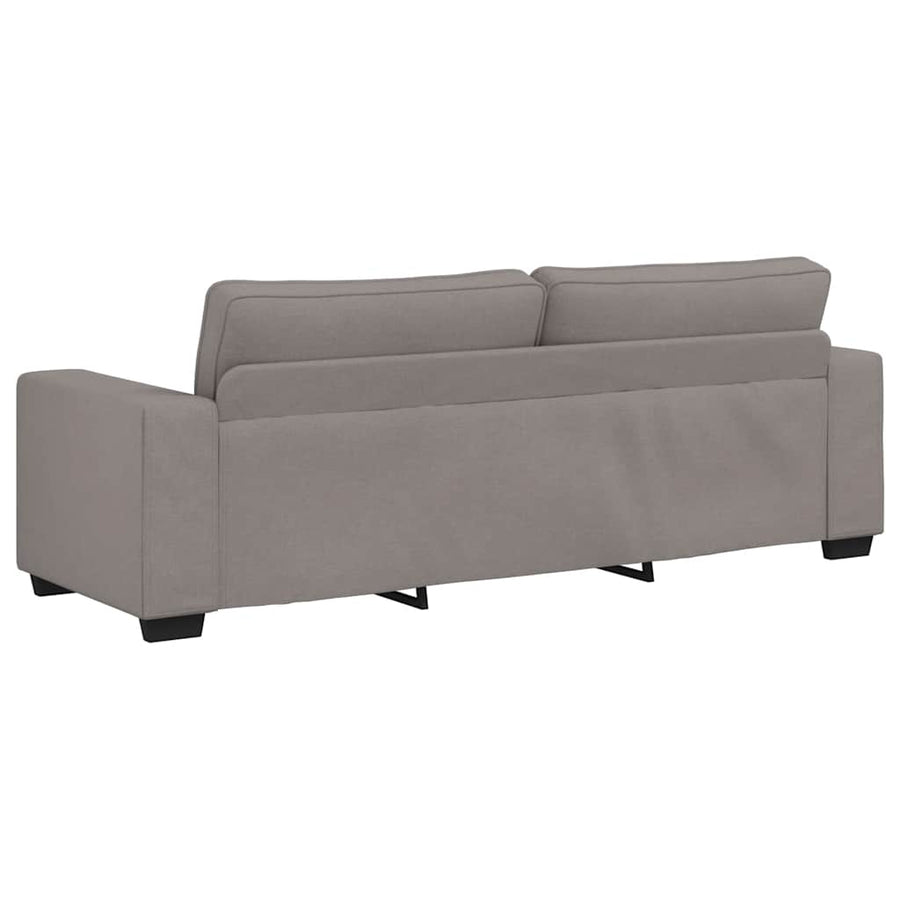 3-delige Loungeset met kussens stof taupe