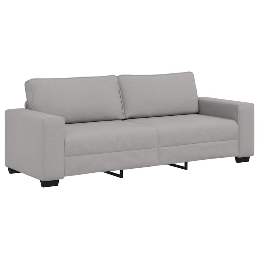 3-Delige Loungeset Met Kussens Stof Wolk Grijs