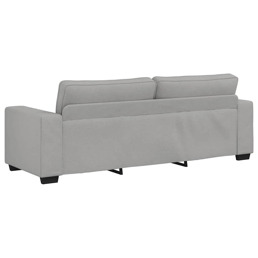 3-Delige Loungeset Met Kussens Stof Wolk Grijs