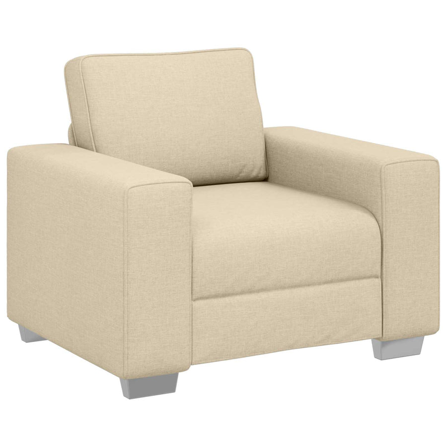 Bank 3 pcs Crème 219 x 80 x 82 cm Linnen-mix stof