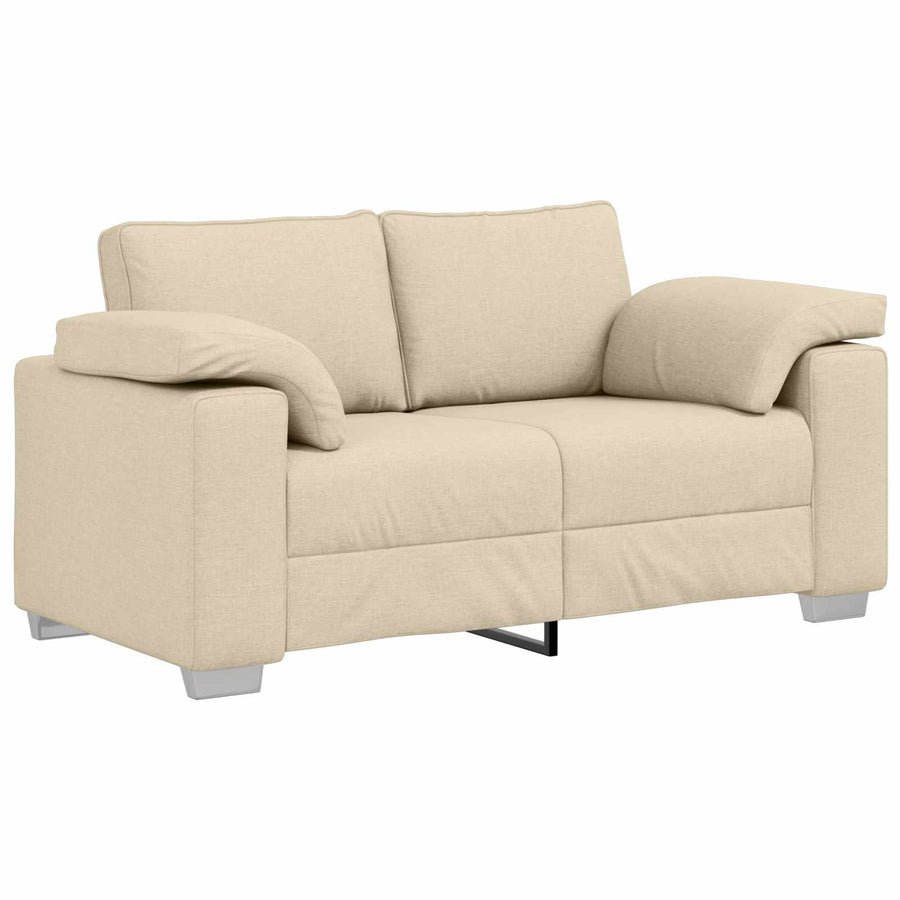 Bank 3 pcs Crème 219 x 80 x 82 cm Linnen-mix stof
