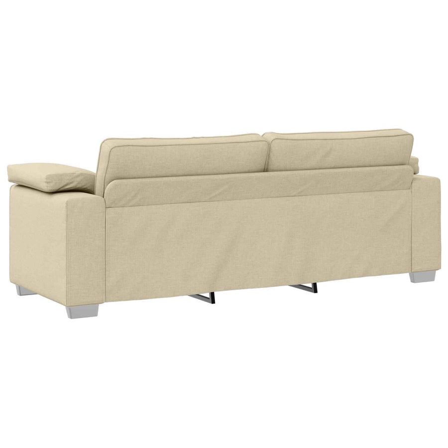 Bank 3 pcs Crème 219 x 80 x 82 cm Linnen-mix stof
