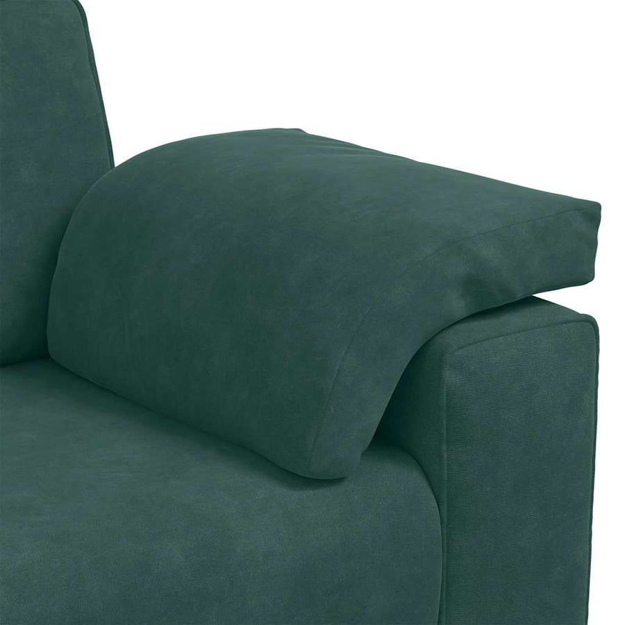 3-delige Loungeset met kussens fluweel donkergroen