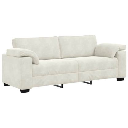 3-Delige Loungeset Met Kussens Fluweel Kleurig Crème